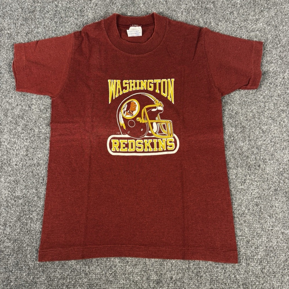 Vintage 90s Washington Redskins Logo 7 USA Paper Thin T-Shirt Kids M 10-12